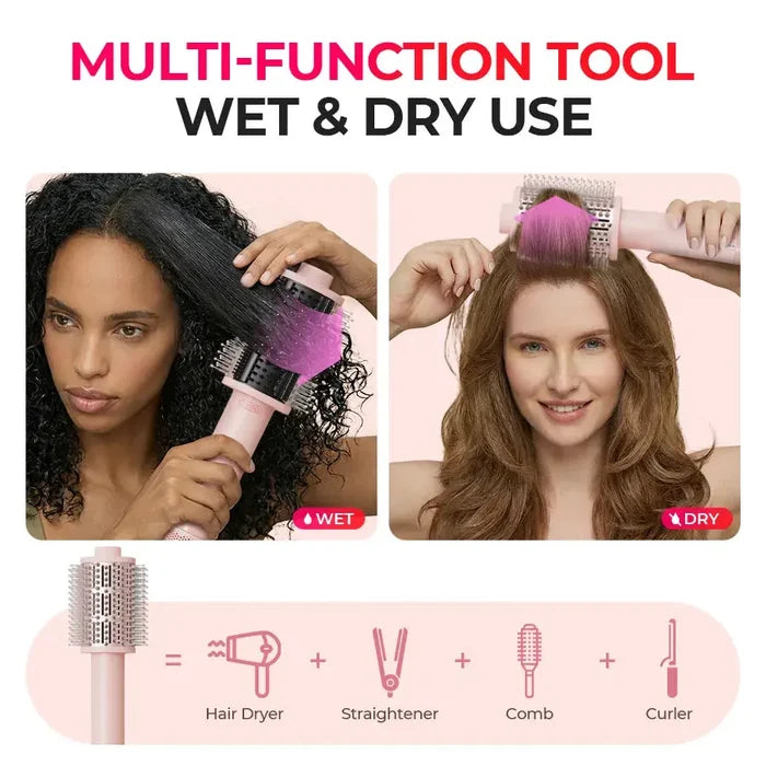 5-in-1 multi-function tool TYMO AIRBEAM PINK hair dryer for wet and dry use