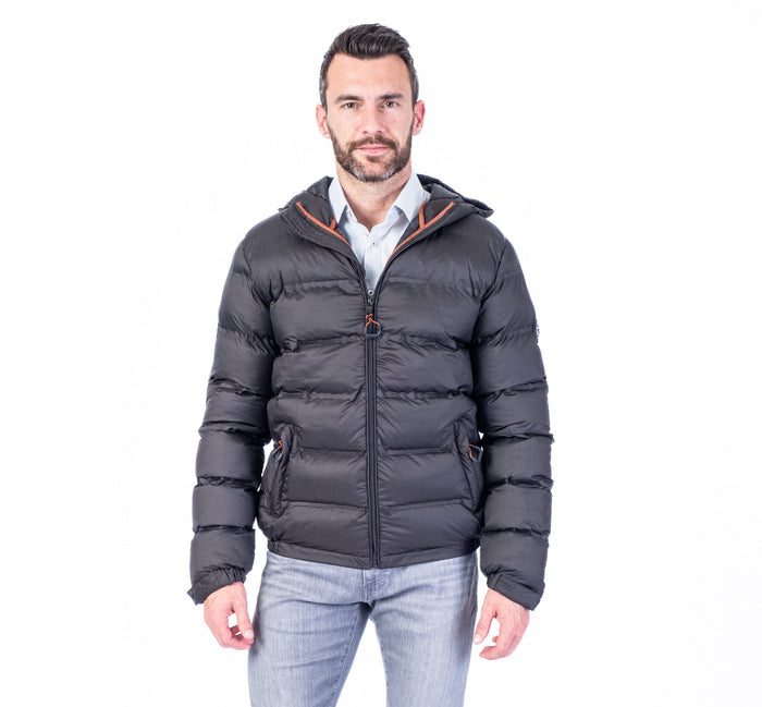 Ultra-Lite Hooded Bomber - Black