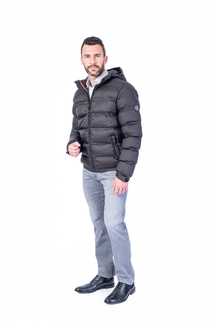 Ultra-Lite Hooded Bomber - Black