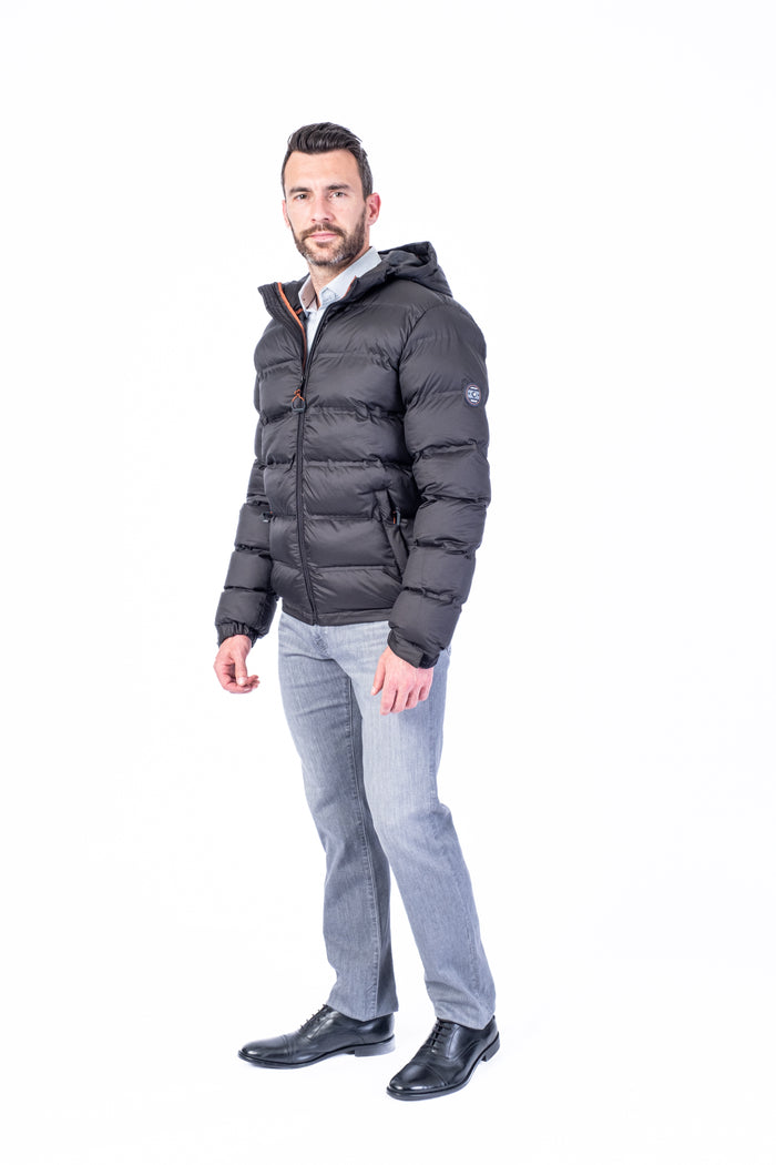Ultra-Lite Hooded Bomber - Black