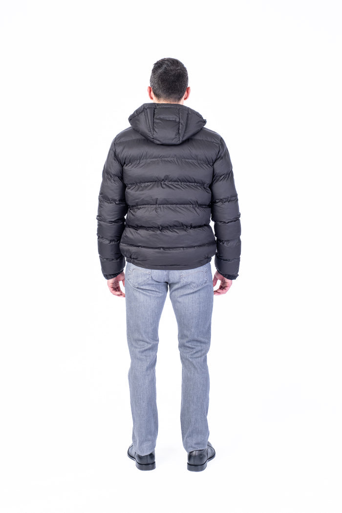 Ultra-Lite Hooded Bomber - Black