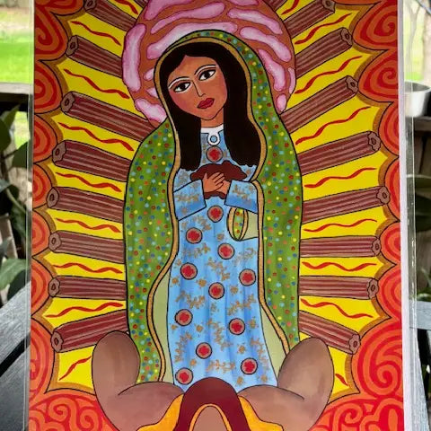 Virgencita Pan Dulce Mexican Folk Art Print (12x16)
