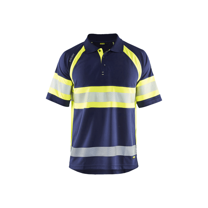 Visibility Polo - 8933-Navy Blue/Yellow Hi-Viz | Blaklader 34681051