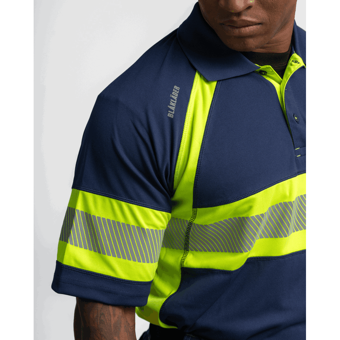 Visibility Polo - 9933-Black/Yellow Hi-Viz | Blaklader 34681051