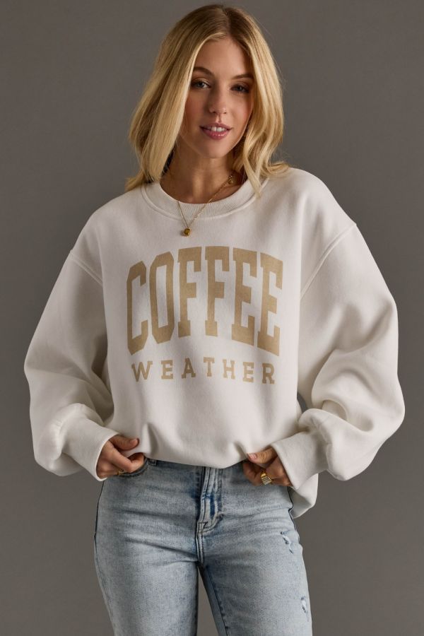 White Coffee Weather Sweatshirt