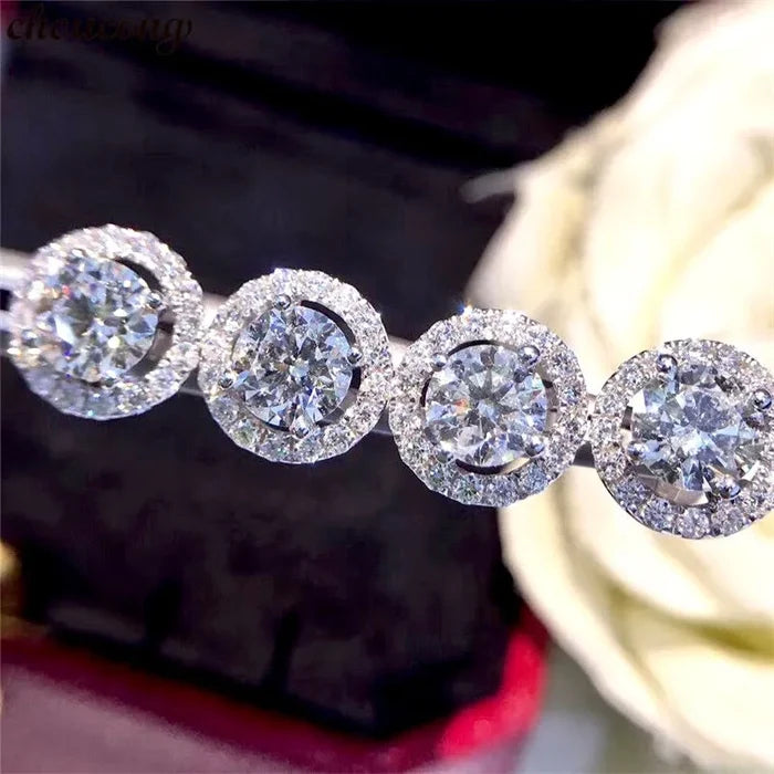 Wedding Jewelry - Silver Cubic Zirconia Bridal Bracelet - Available in Silver and Rose Gold