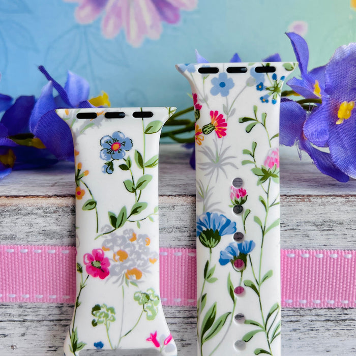 Wildflower's  Print Silicone Band For Apple Watch