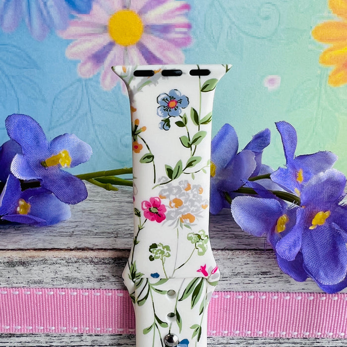 Wildflower's  Print Silicone Band For Apple Watch