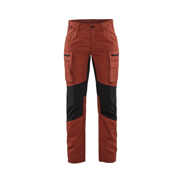 Women'S Service Stretch Pants - 5999-Burned Red/Black | Blaklader 71531845