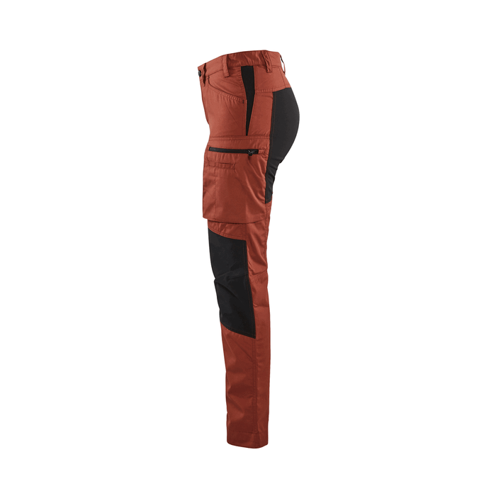Women'S Service Stretch Pants - 5999-Burned Red/Black | Blaklader 71531845