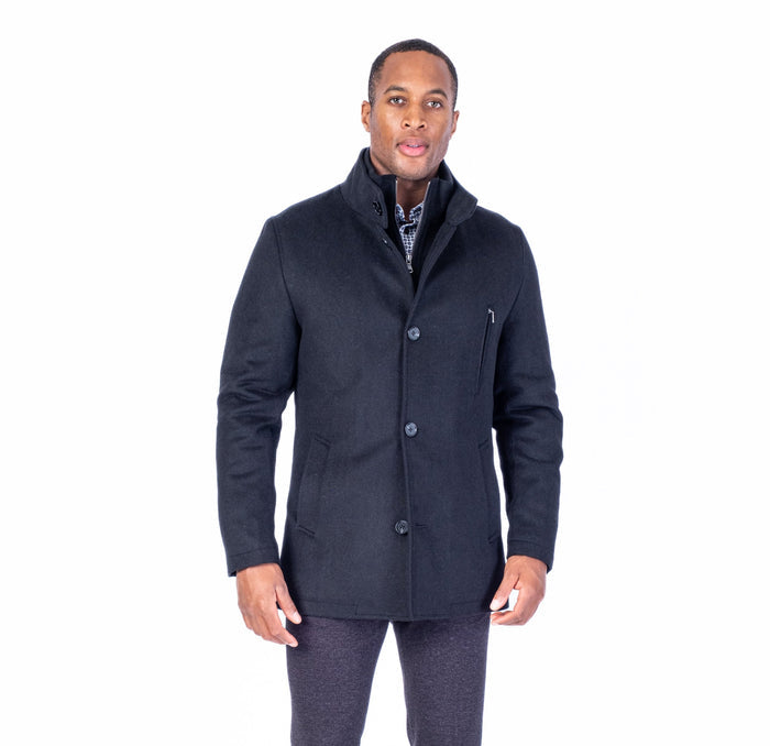 Wool & Cashmere Car Coat - Black