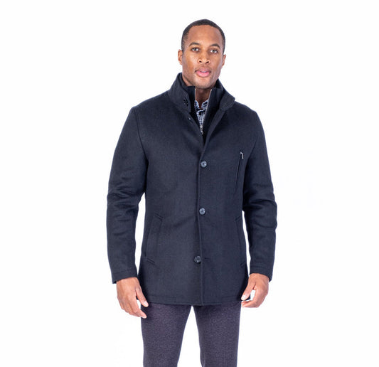 Wool & Cashmere Car Coat - Black
