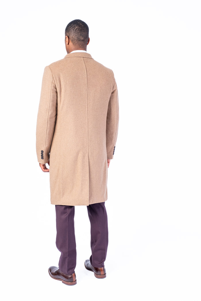 Wool & Cashmere Full Length Topcoat - Camel