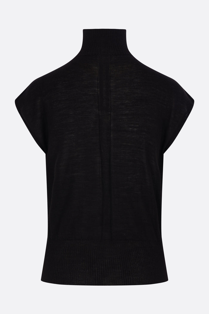 wool sleeveless turtleneck