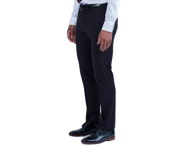 Wool/Stretch Dress Pant Separate - Black